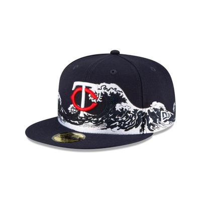 Blue Minnesota Twins Hat - New Era MLB Wave 59FIFTY Fitted Caps USA3409612